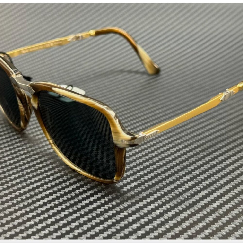 Persol Green Horn Blue Polarized Unisex 51 mm Sunglasses